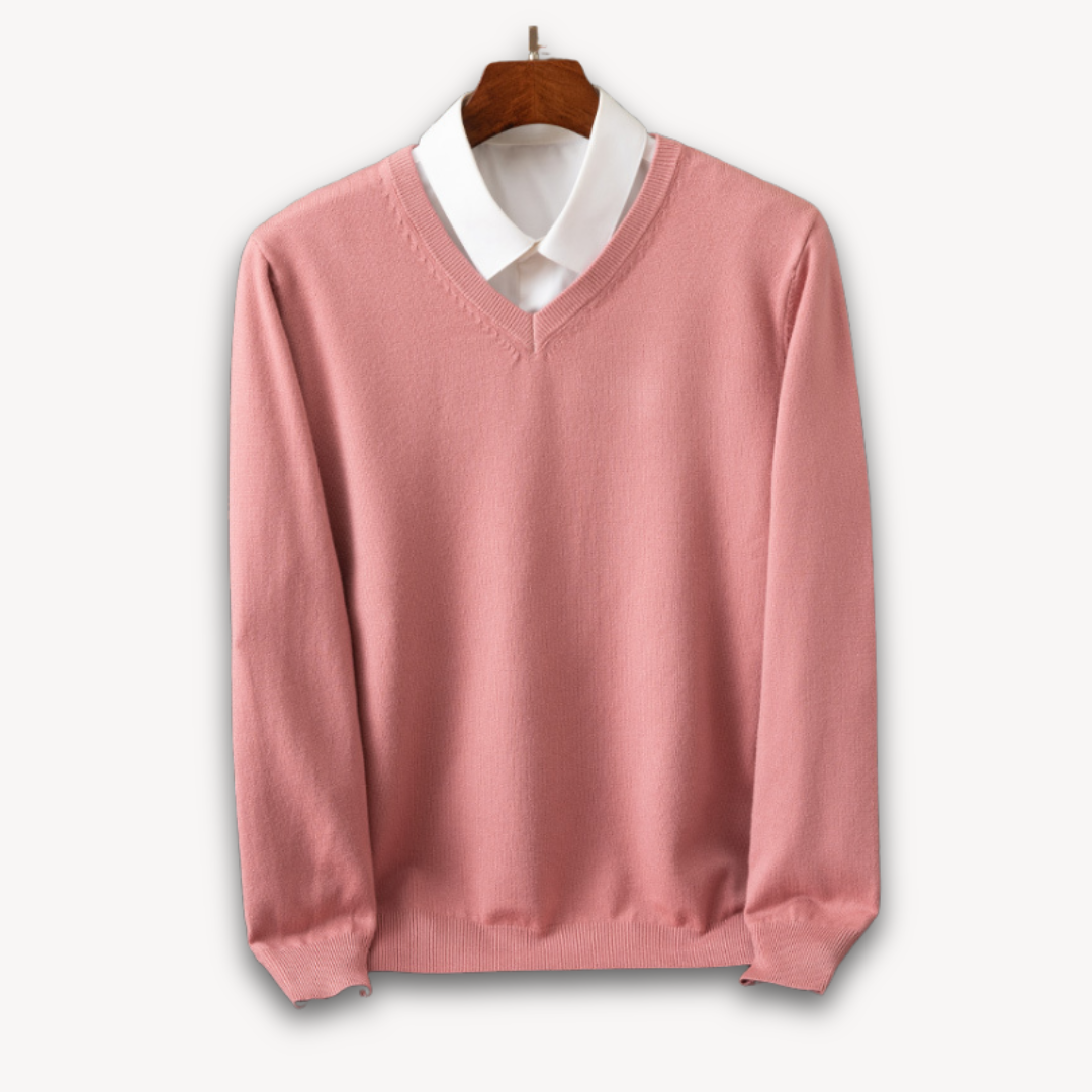 Men’s Premium Cashmere V-Neck Sweater