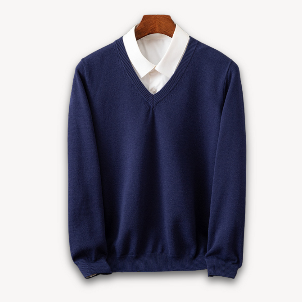 Men’s Premium Cashmere V-Neck Sweater