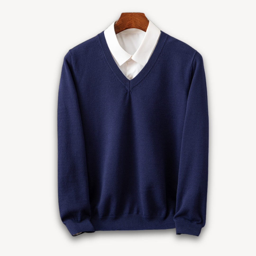 Men’s Premium Cashmere V-Neck Sweater