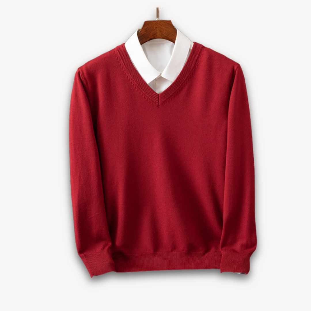 Men’s Premium Cashmere V-Neck Sweater