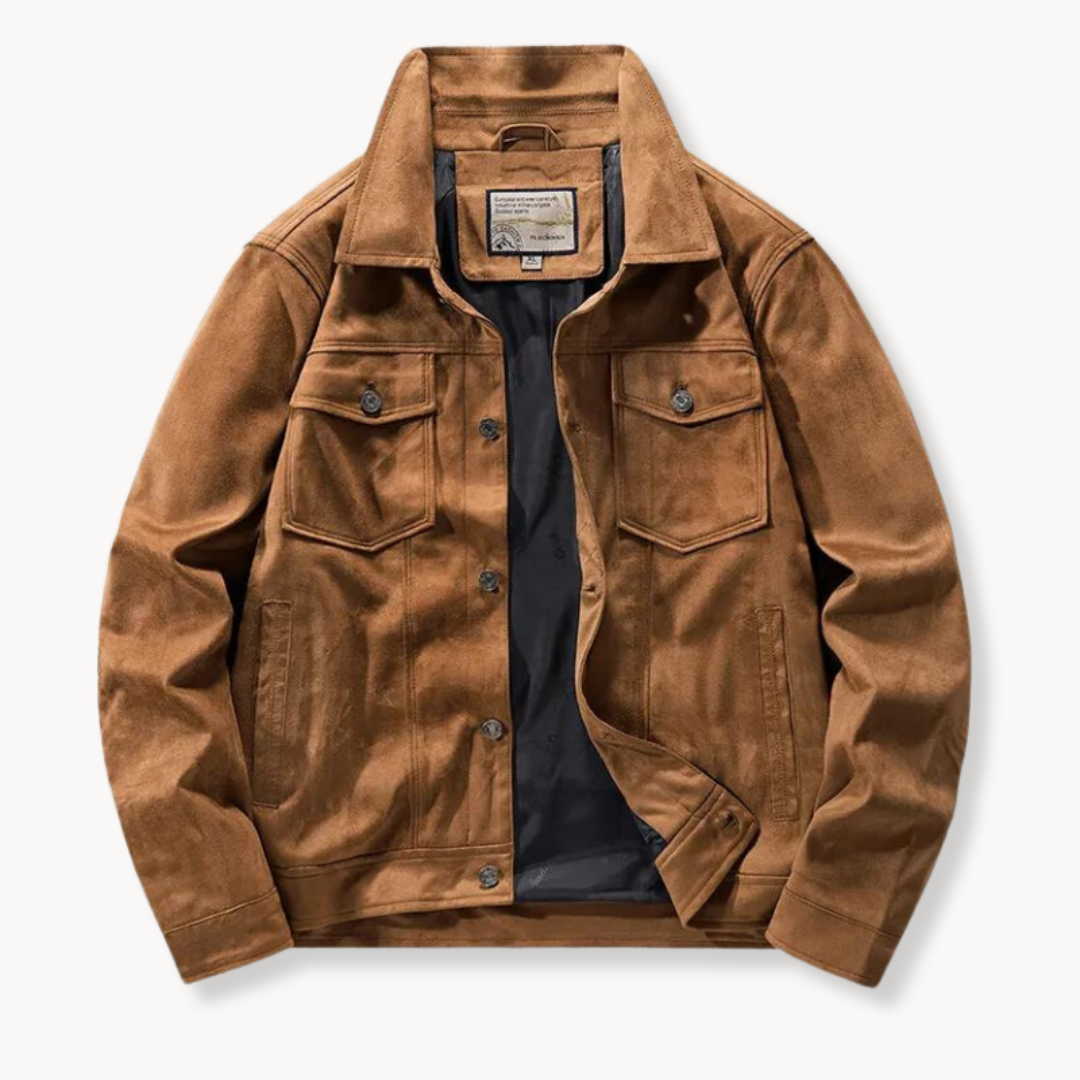 Lorenzo Suede Trucker Jacket