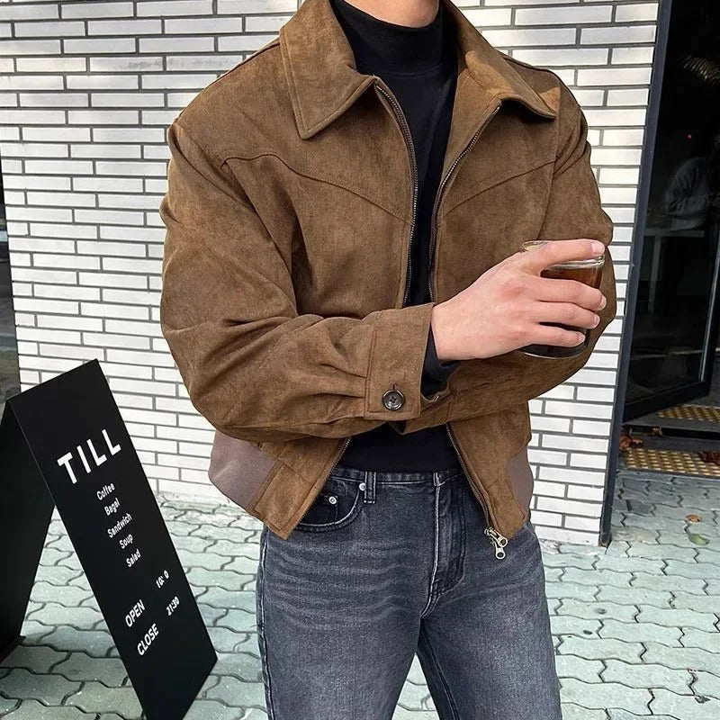Harlow Smooth Suede Bomber Jacket