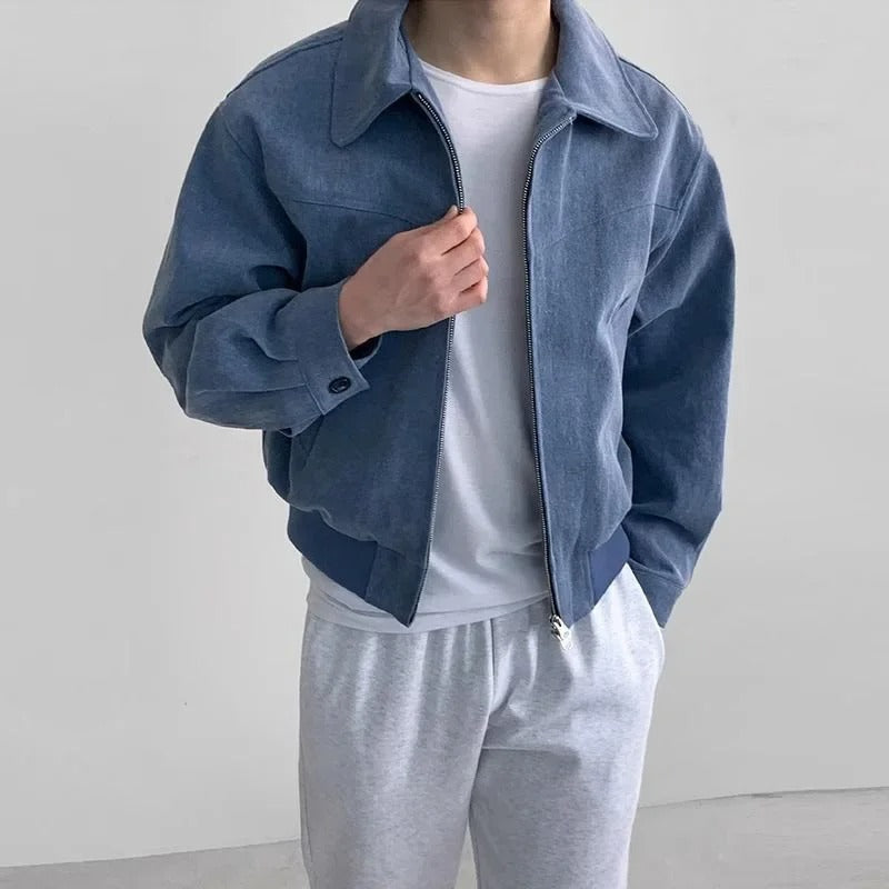 Harlow Smooth Suede Bomber Jacket