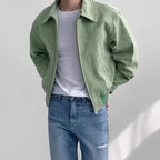 Harlow Smooth Suede Bomber Jacket
