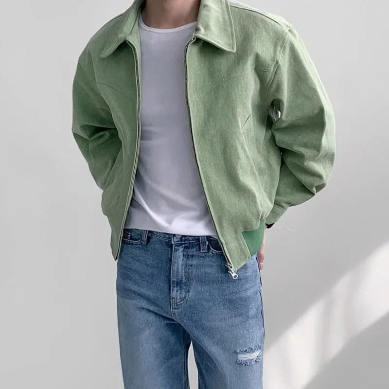 Harlow Smooth Suede Bomber Jacket