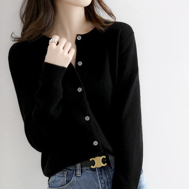 Liora Cashmere Button Cardigan